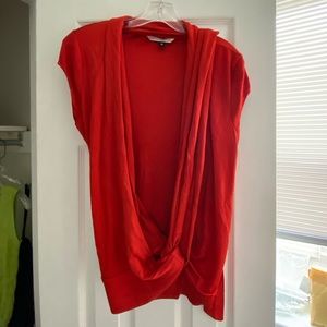 Diane Von Furstenberg (DVF) Wrap Top, Red